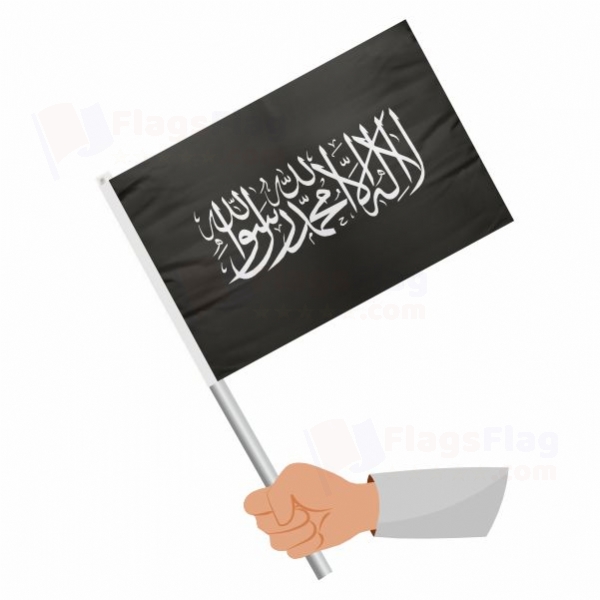 The Black Word i Tawhid Stick Flag