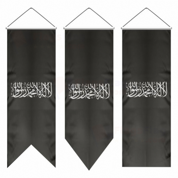 The Black Word i Tawhid Swallowtail Flags