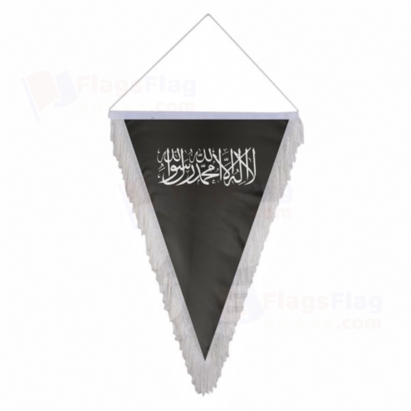 The Black Word i Tawhid Triangle Fringed Streamers