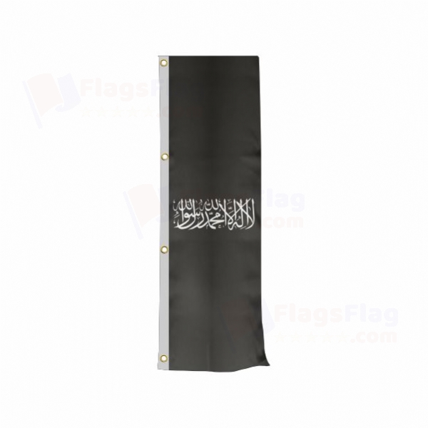 The Black Word i Tawhid Vertically Raised Flags