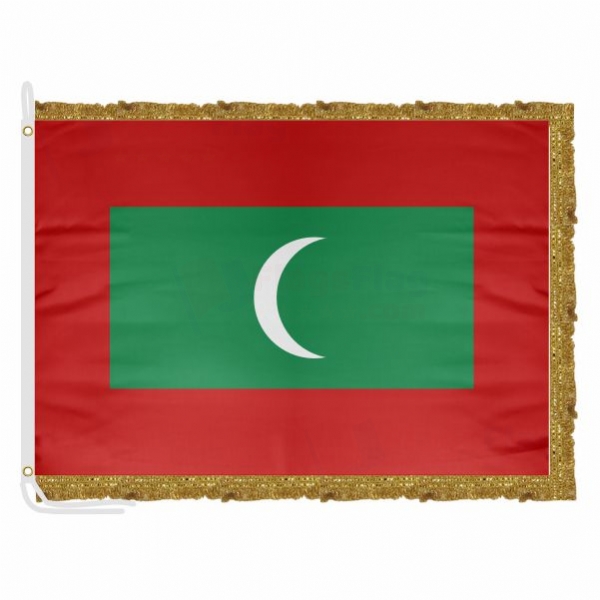 The Maldives Satin Office Flag