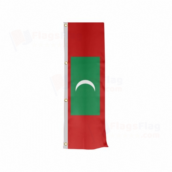 The Maldives Vertically Raised Flags
