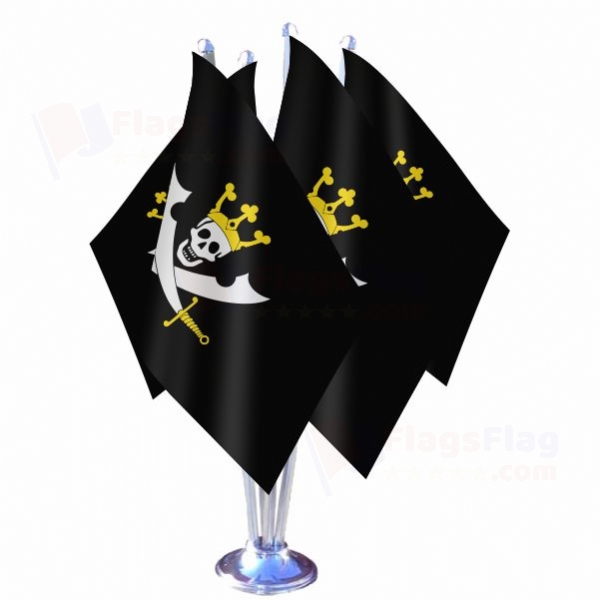 The Pirate King Quadruple Table Flag