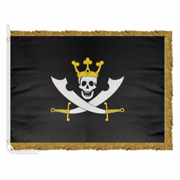 The Pirate King Satin Office Flag
