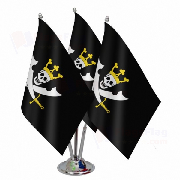 The Pirate King Triple Table Flag