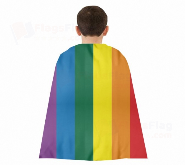 The Rainbow Woven Fabric Cloak Digital Printing