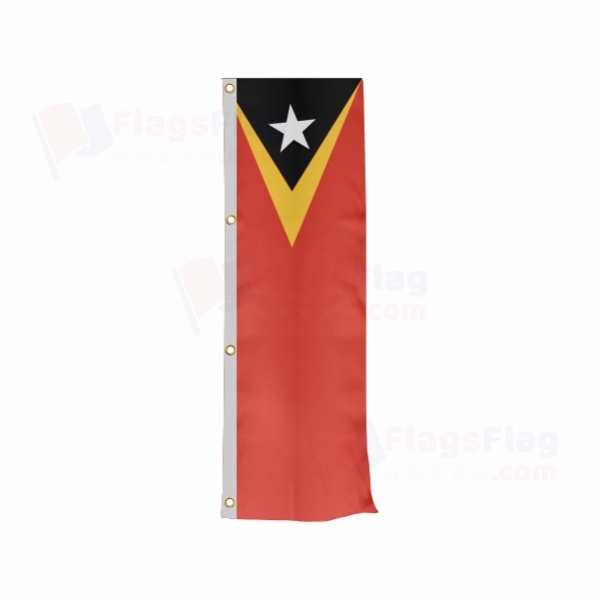 Timor Leste Vertically Raised Flags