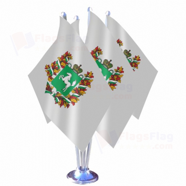 Tomsk Oblast Quadruple Table Flag