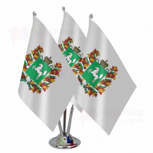 Tomsk Oblast Triple Table Flag