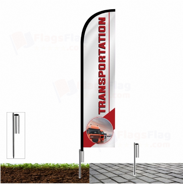 Transportation Flags with fishing line