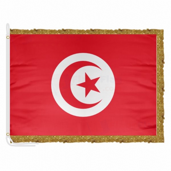 Tunisia Satin Office Flag