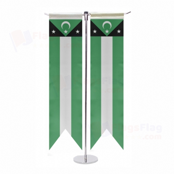 Turks of Western Thrace T Table Flags