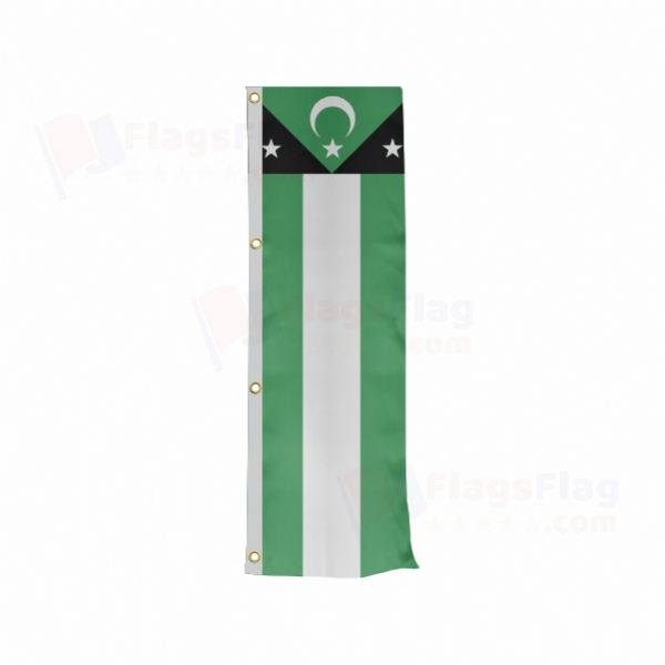 Turks of Western Thrace Vertically Raised Flags