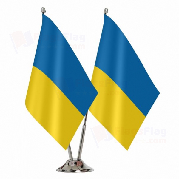 Ukraine 2 Table Flags