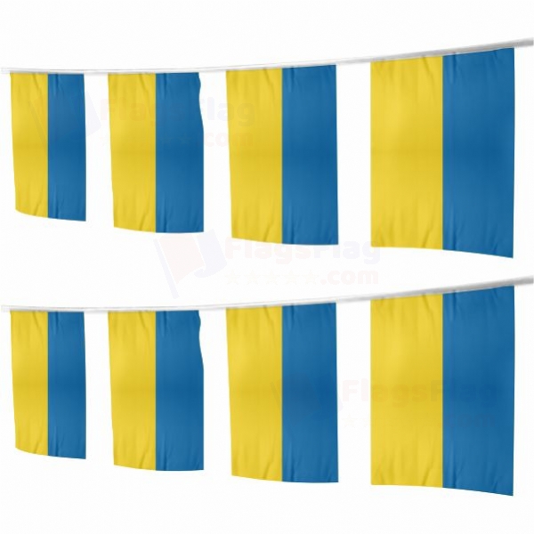Ukraine Square String Flags