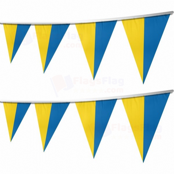 Ukraine Stringed Triangle Flag