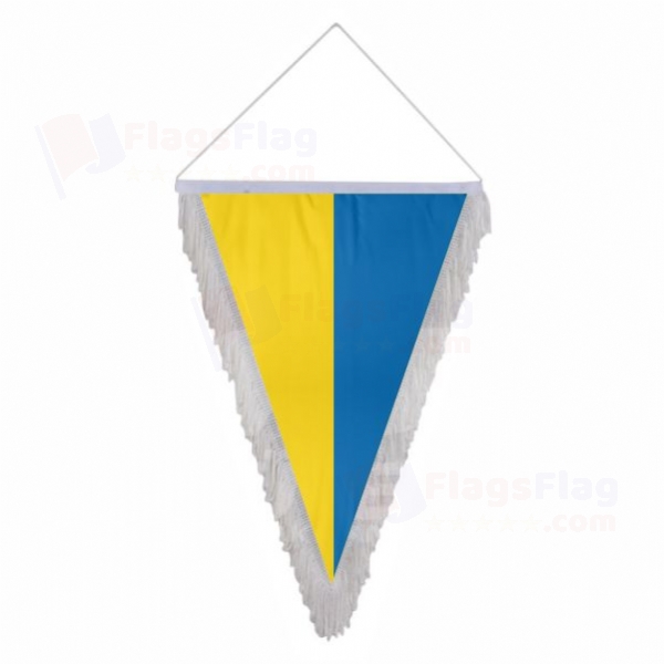 Ukraine Triangle Fringed Streamers