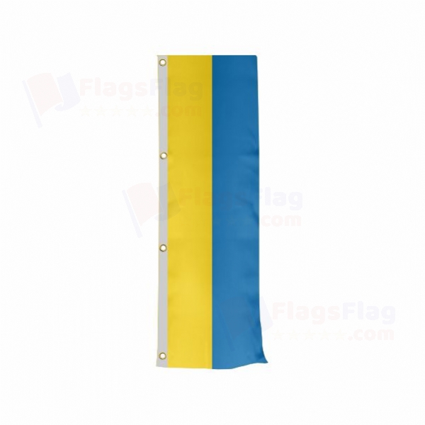 Ukraine Vertically Raised Flags