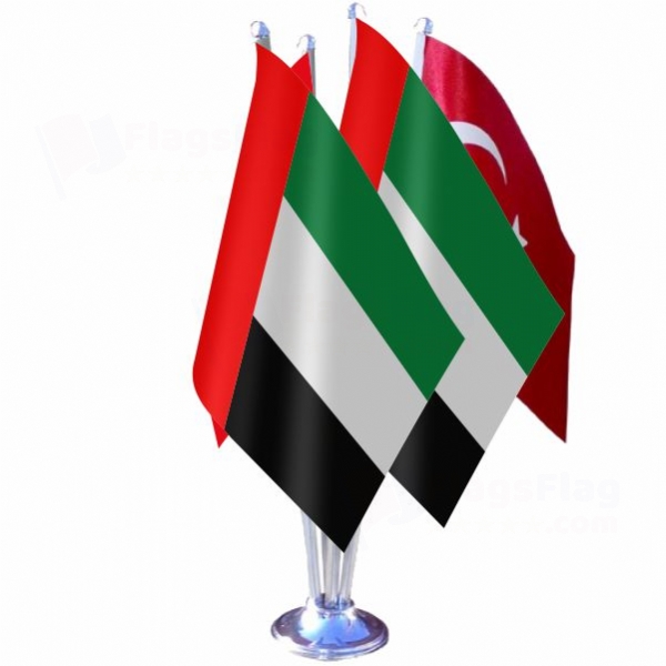 United Arab Emirates Quadruple Table Flag