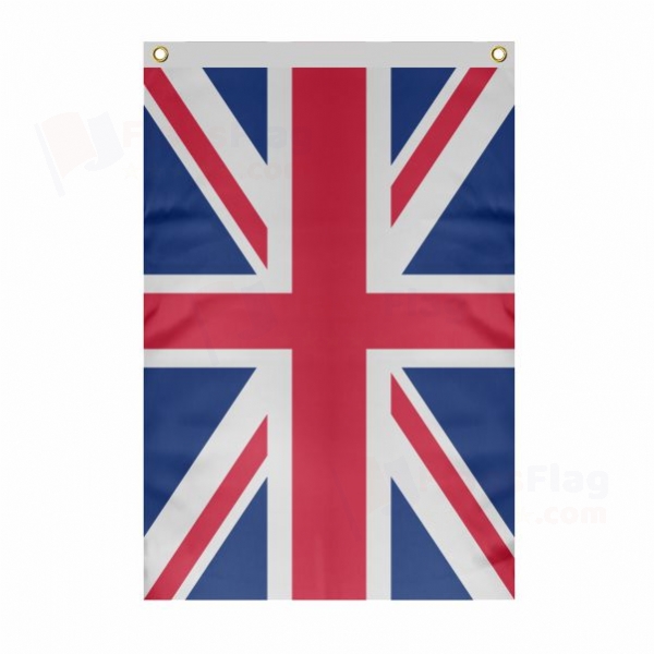 United Kingdom Large Size Flag Hanging on Building