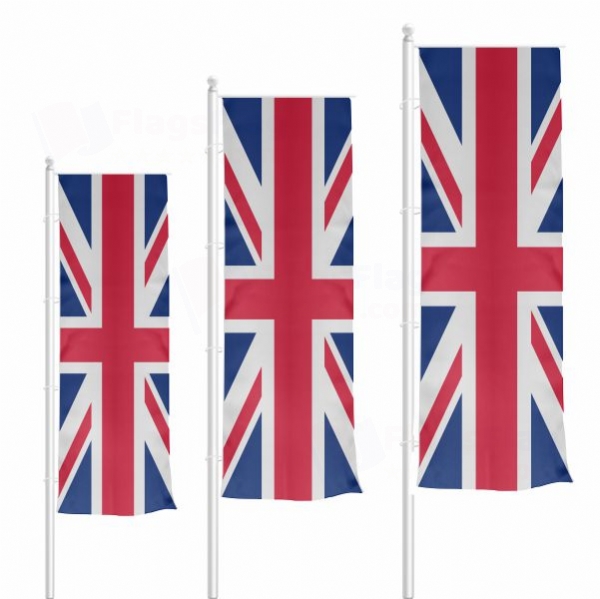 United Kingdom Vertically Raised Flags