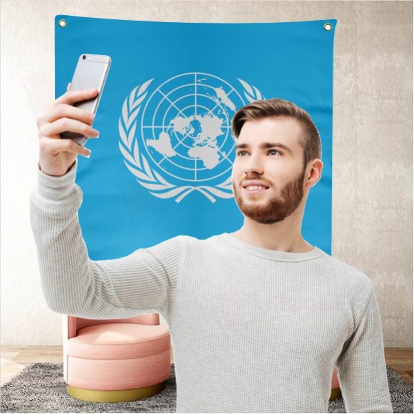 United Nations Background Selfie Shooting Landscapes