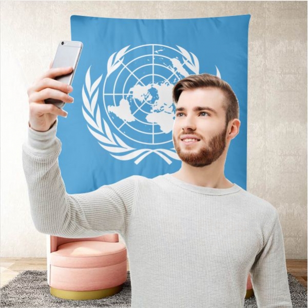 United Nations Background Selfie Shooting Landscapes