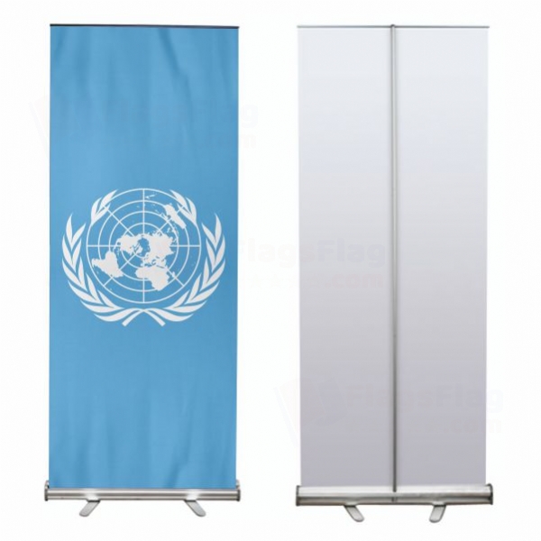 United Nations Roll Up Banner