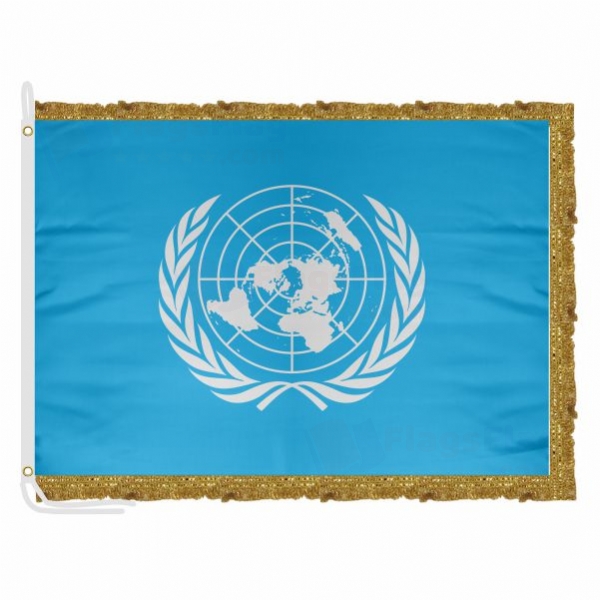 United Nations Satin Office Flag