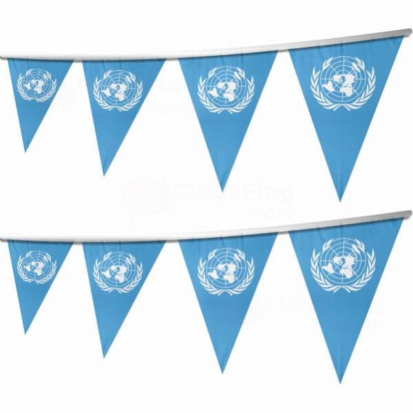 United Nations Stringed Triangle Flag