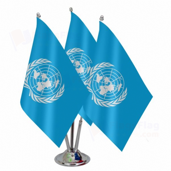 United Nations Triple Table Flag