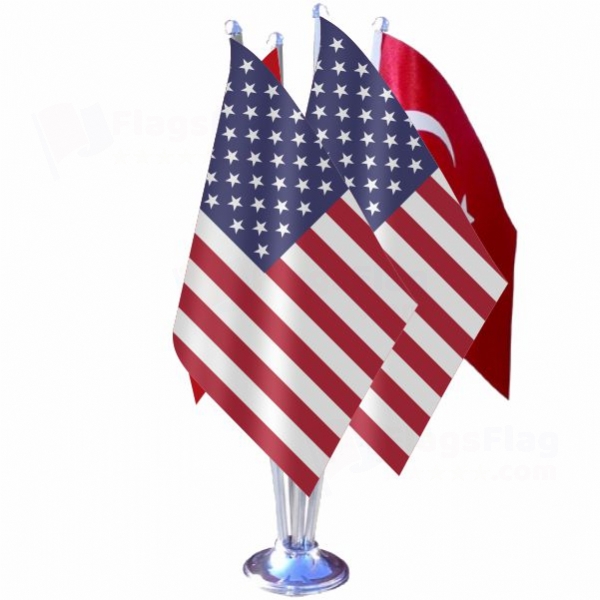 United States of America Quadruple Table Flag