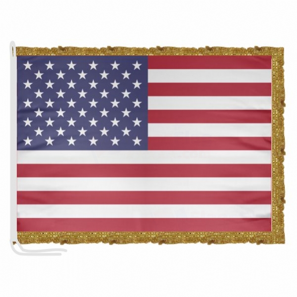 United States of America Satin Office Flag