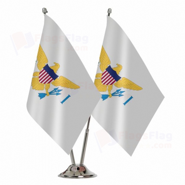 United States Virgin Islands Binary Table Flag