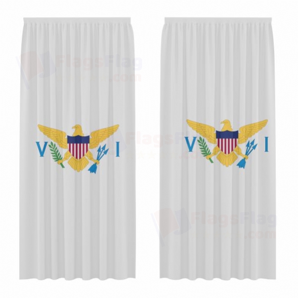 United States Virgin Islands Digital Printed Curtains