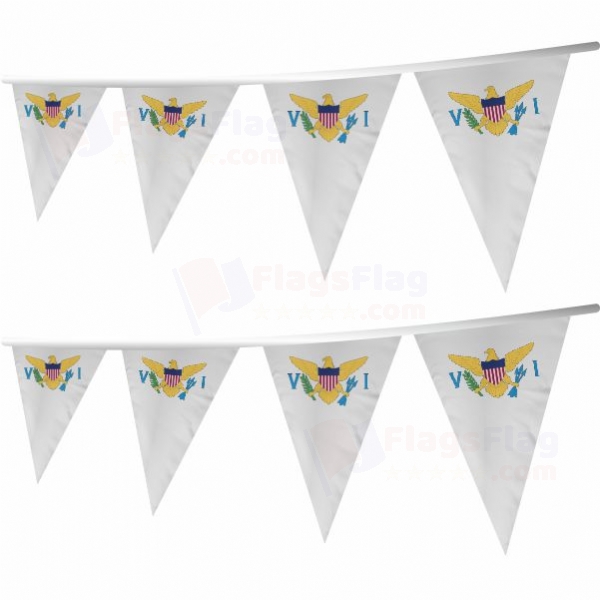 United States Virgin Islands Stringed Triangle Flag