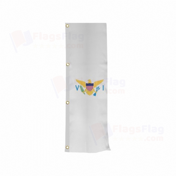 United States Virgin Islands Vertically Raised Flags