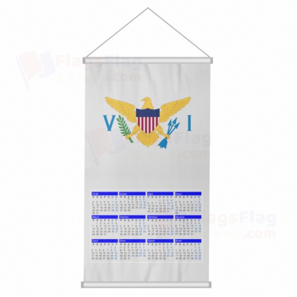 United States Virgin Islands Woven Fabric Digital Printing Calendar