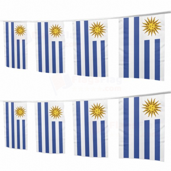 Uruguay Square String Flags