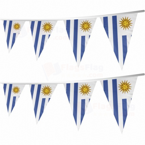 Uruguay Stringed Triangle Flag