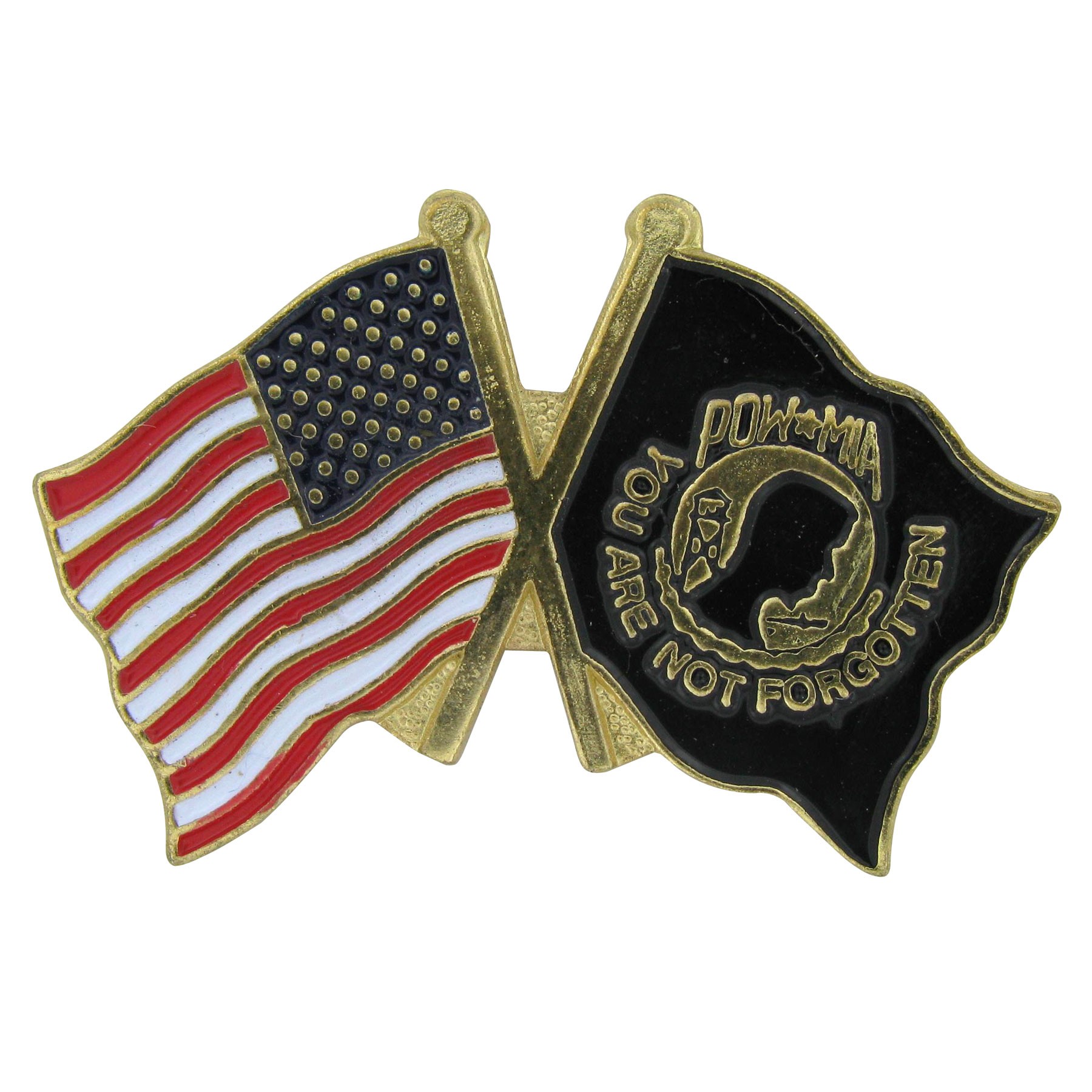 US and POW MIA Flag Lapel Pin