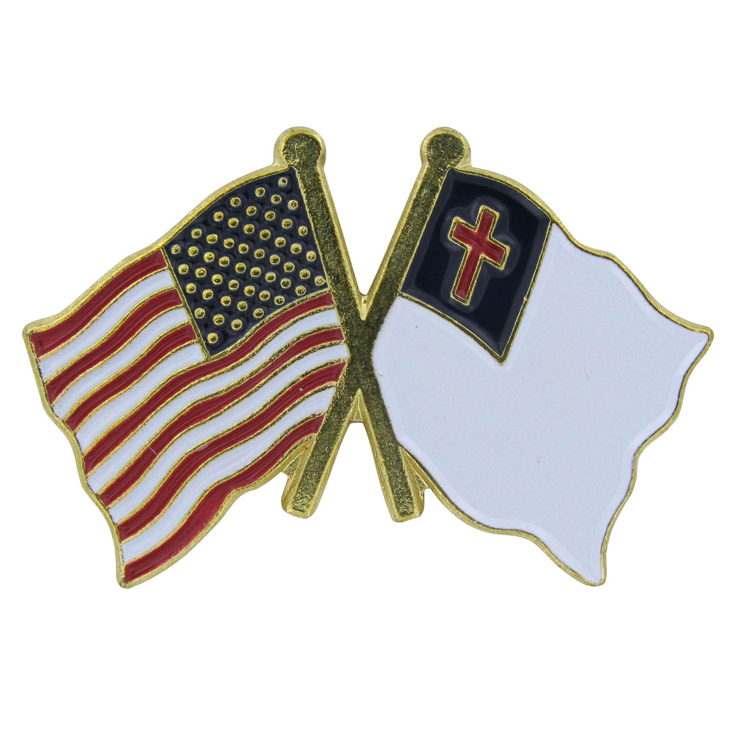 USA Flag/Christian Flag Lapel pin