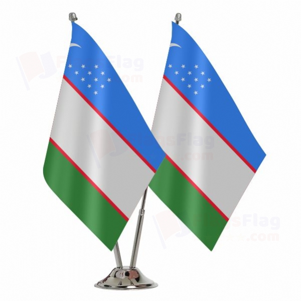 Uzbekistan Binary Table Flag