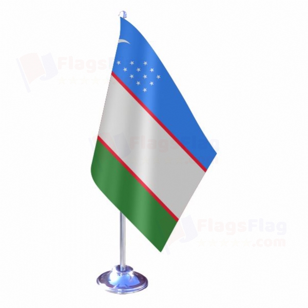 Uzbekistan Single Table Flag
