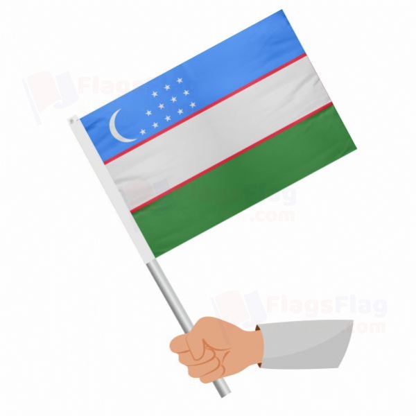 Uzbekistan Stick Flag