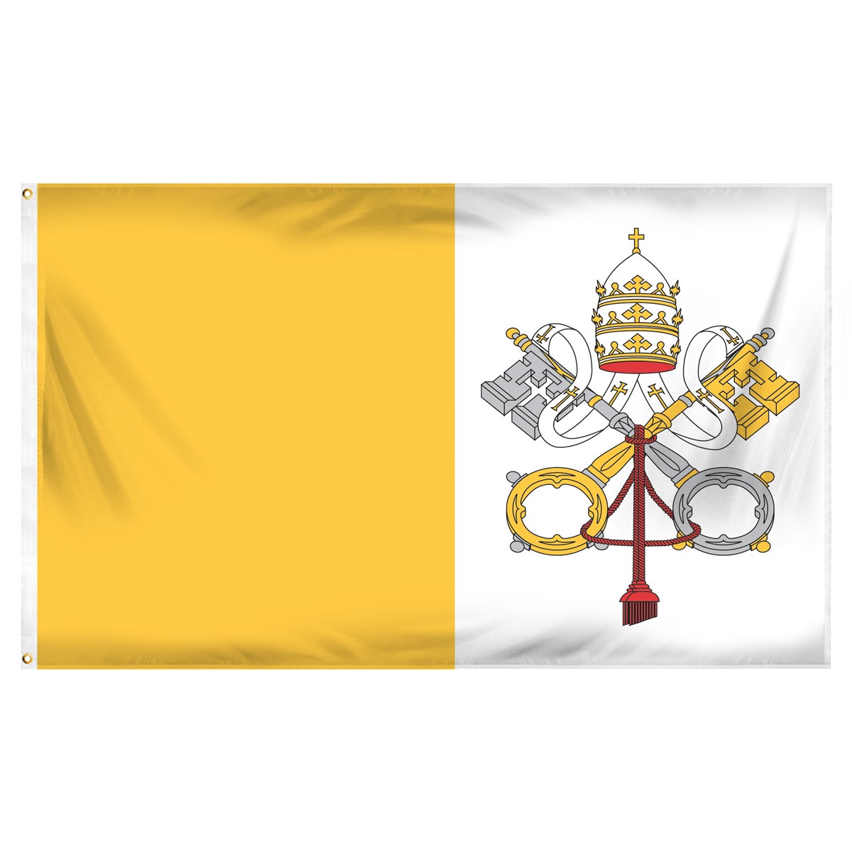 Vatican Satin Office Flags