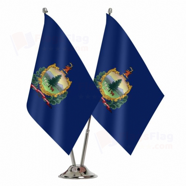 Vermont 2 Table Flags