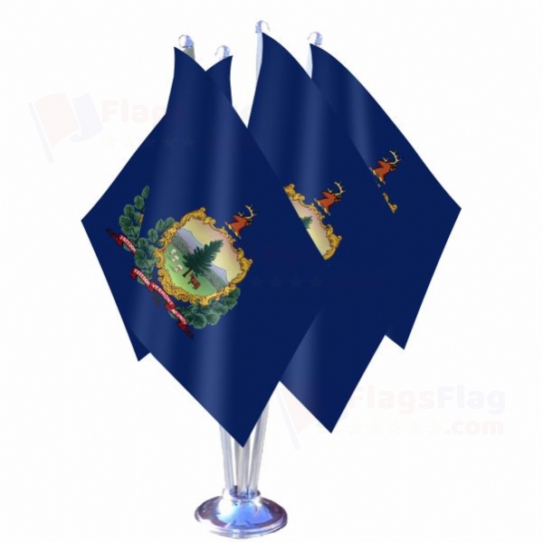 Vermont Quadruple Table Flag