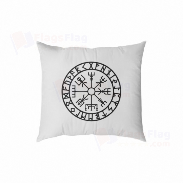 Viking Symbol Nordic Compass Digital Printed Pillow Cover