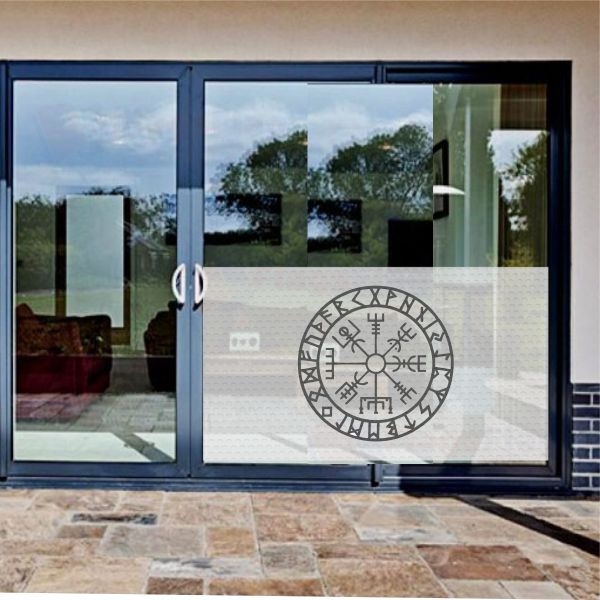 Viking Symbol Nordic Compass Glass Film Viking Symbol Nordic Compass One Way Vision Printing